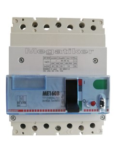INTERRUTTORE MAGNETOTERMICO 4P 63A 25KA ME160B 2